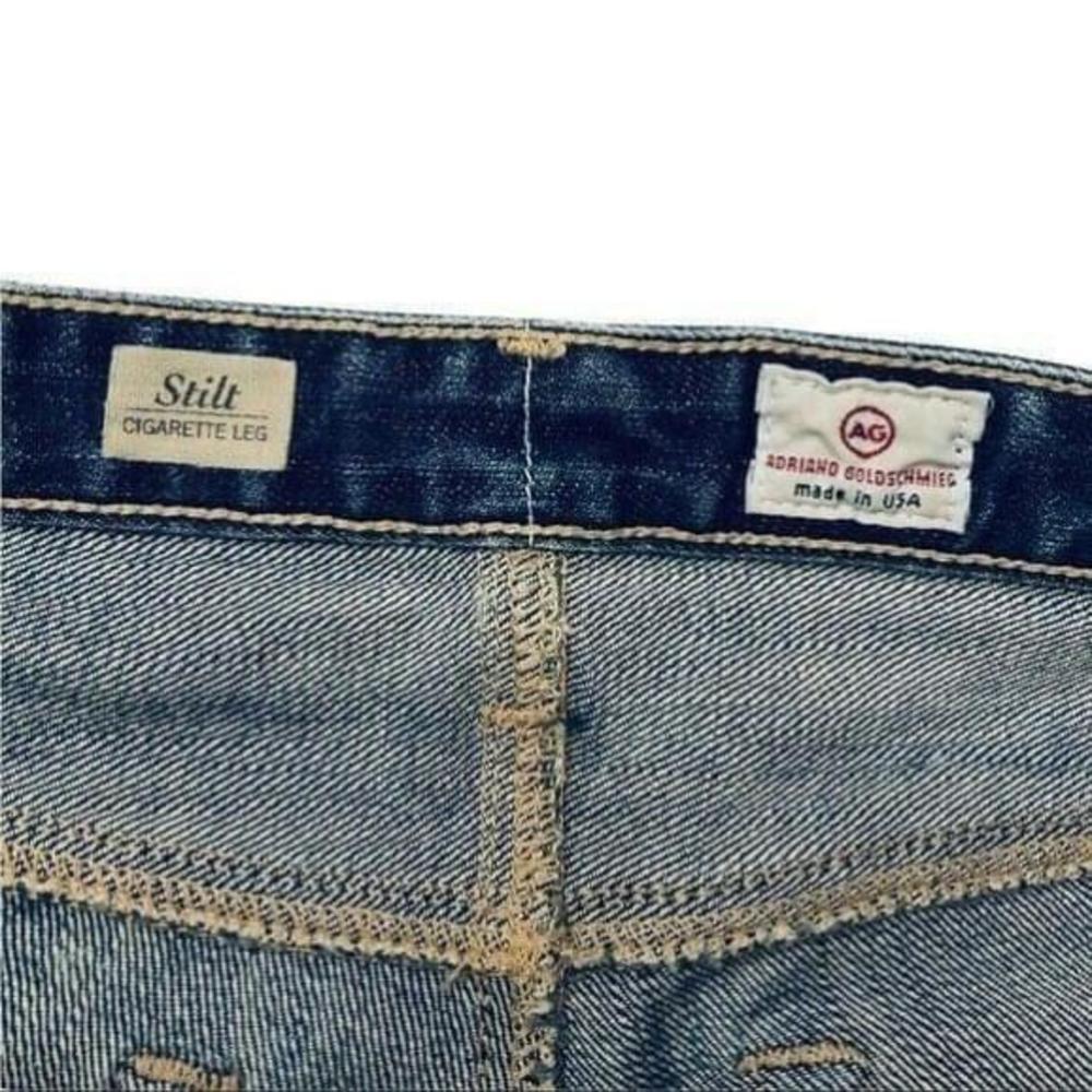 AG Adriano Goldschmied The Stilt Cigarette Leg Skinny Distressed Jean Size 26 - Picture 5 of 10